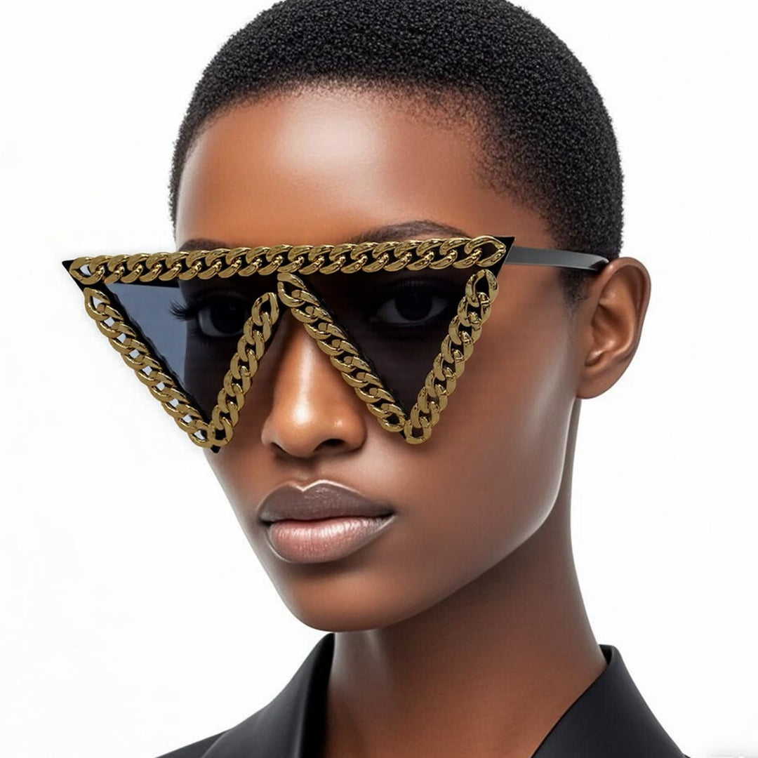 Women's trendy sunglasses with striking chain frame Stornfield