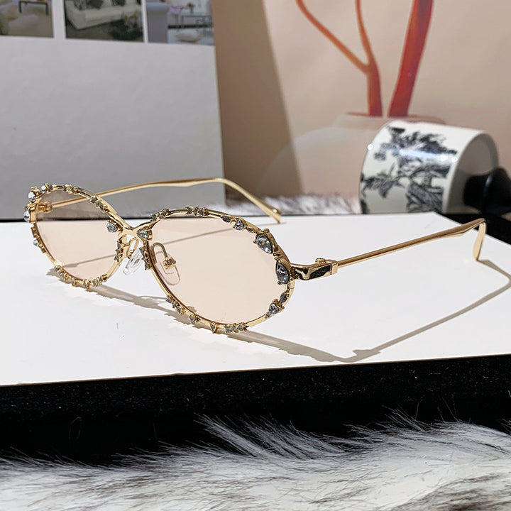Women's exclusive sunglasses with sparkling rhinestone embellishment and elegant metal frame Stornfield