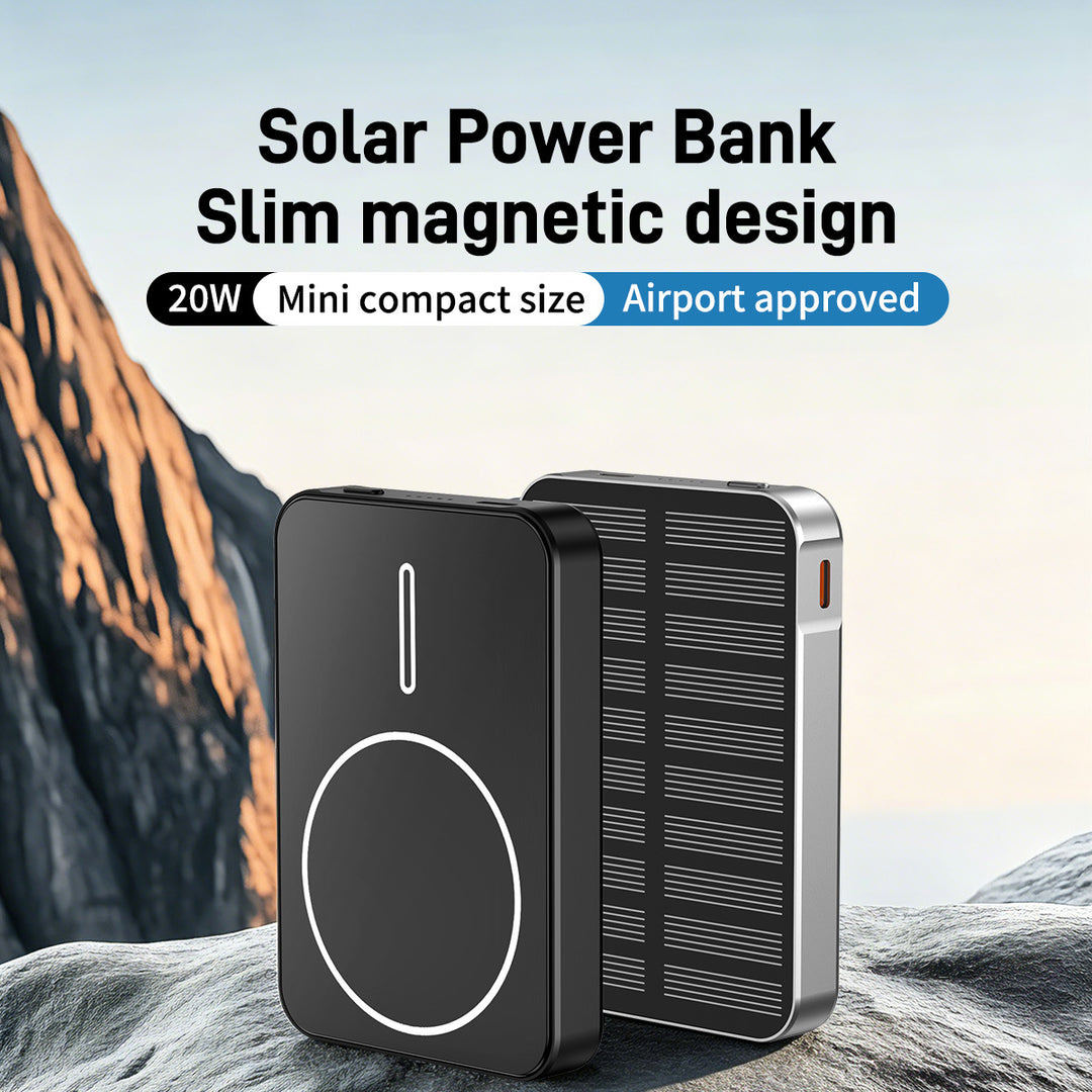 Solar-powered power bank with fast charging function and LED light Stornfield