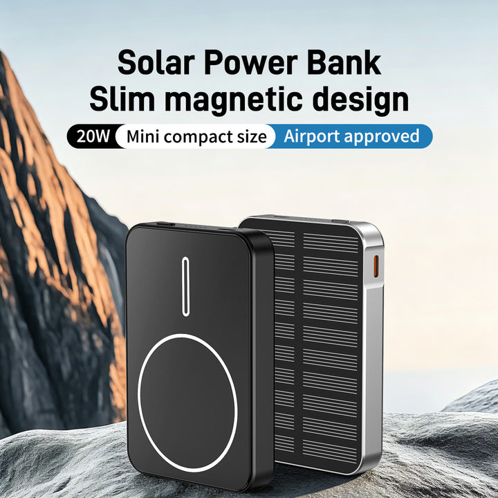 Solar-powered power bank with fast charging function and LED light Stornfield