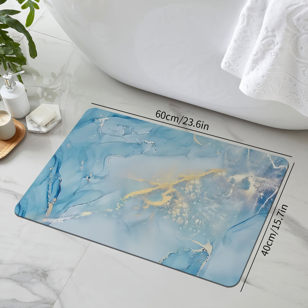 Luxurious Marble Design Bath Mat