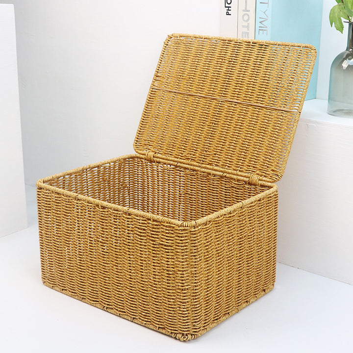 Woven Storage Chest with Lid Stornfield