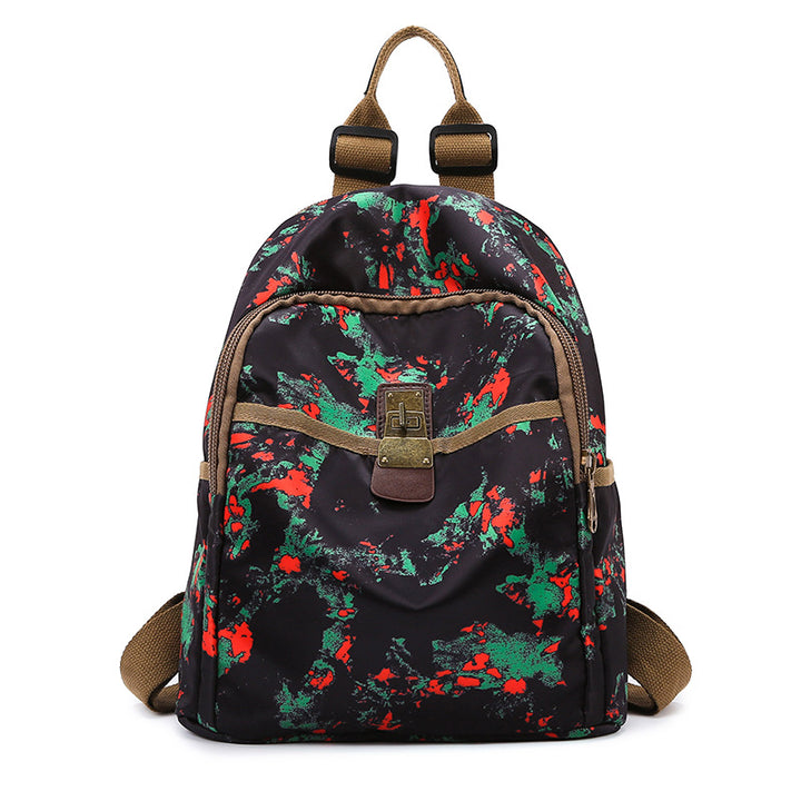 Floral Print Canvas Backpack Stornfield