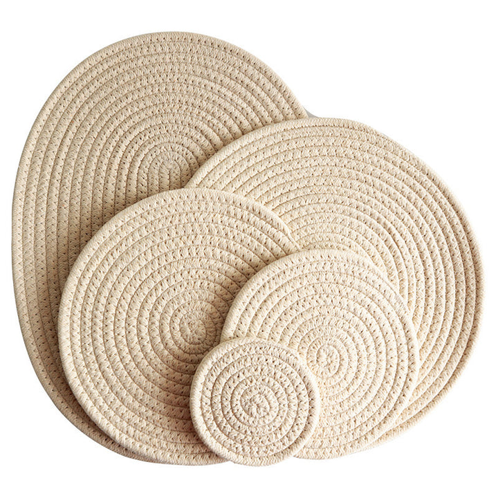 Ladies round placemats made of high-quality natural material Stornfield