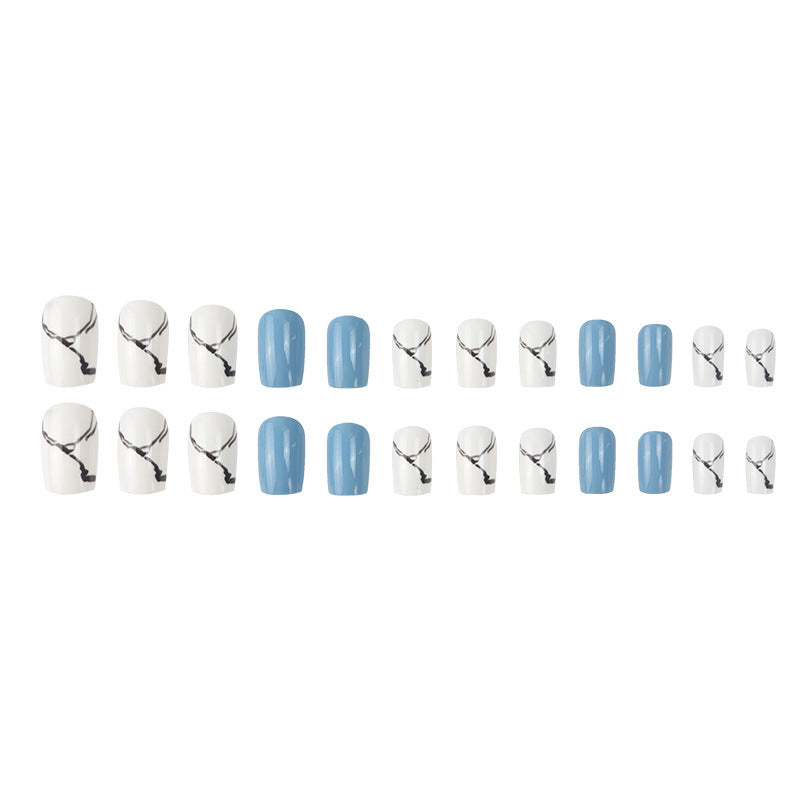 Marble-Inspired Press-On Nail Set Stornfield