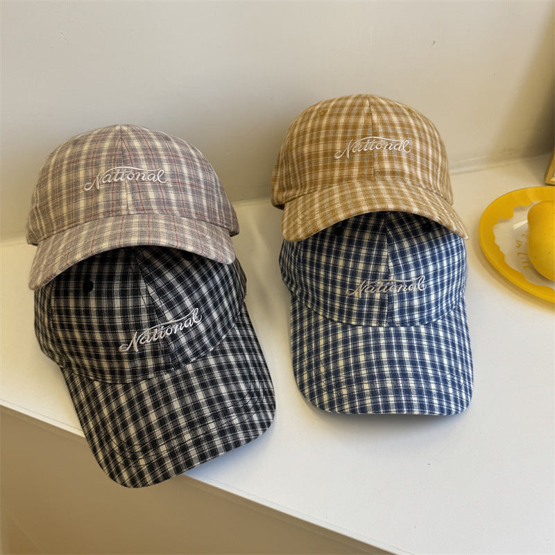 Men's Checkered Cotton Baseball Cap Stornfield
