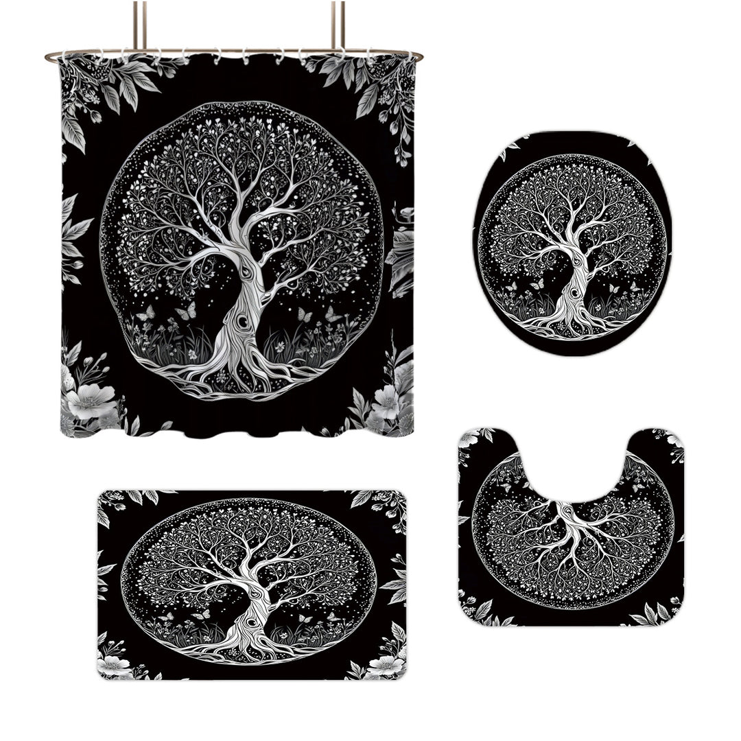 Artistic Tree Design Bathroom Set Stornfield