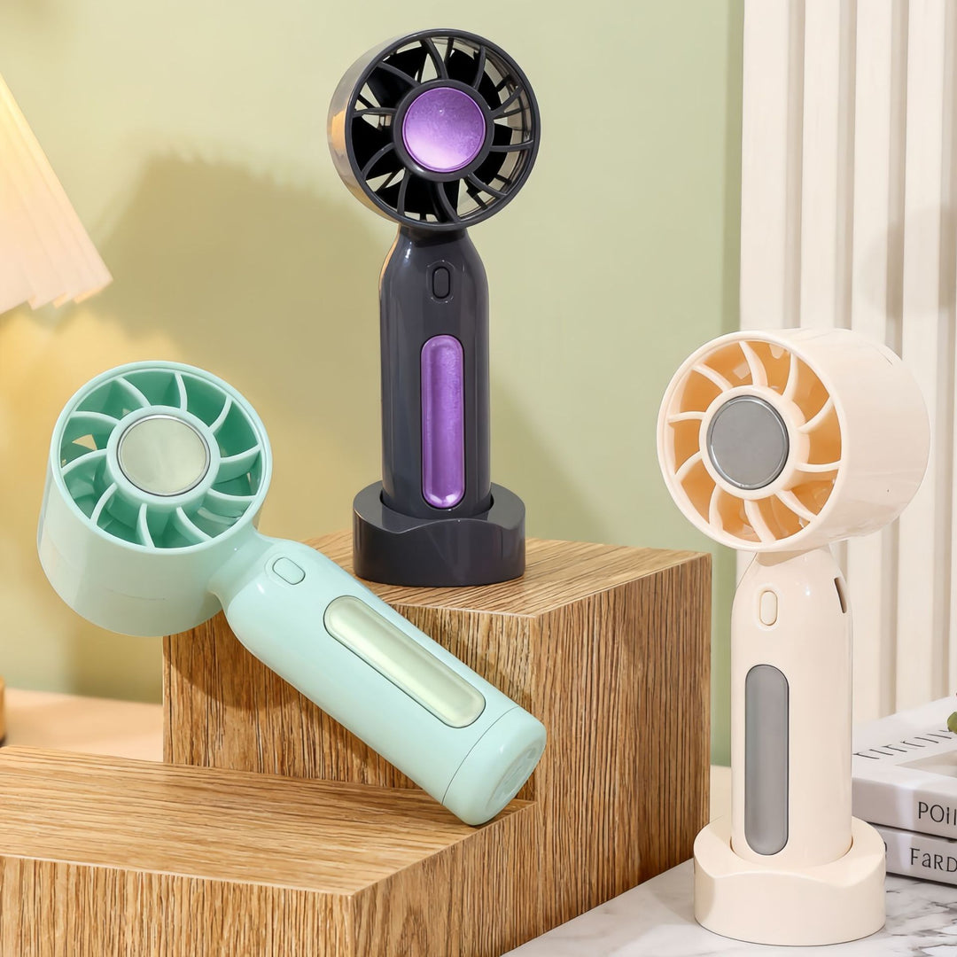 Women portable mini fan with USB connection and rotatable head Stornfield