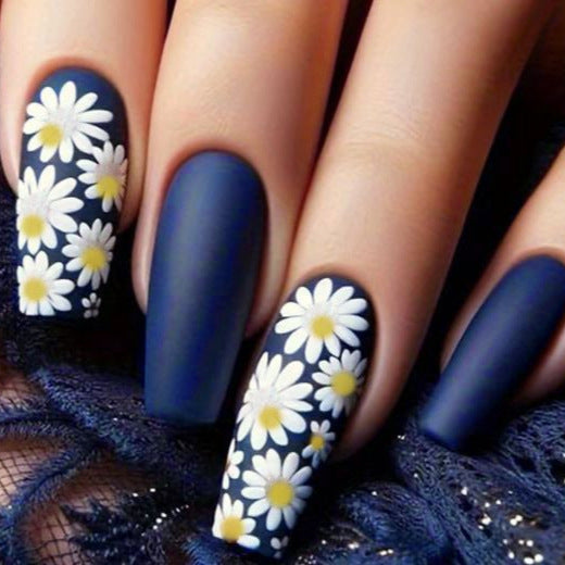 Floral Design Acrylic Nail Art Enhancements Stornfield