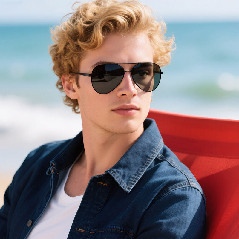 Men's Geometric Metal Frame Sunglasses Stornfield