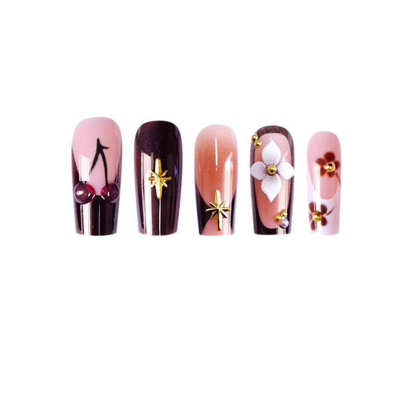 Decorative Long Acrylic Nail Art Stornfield