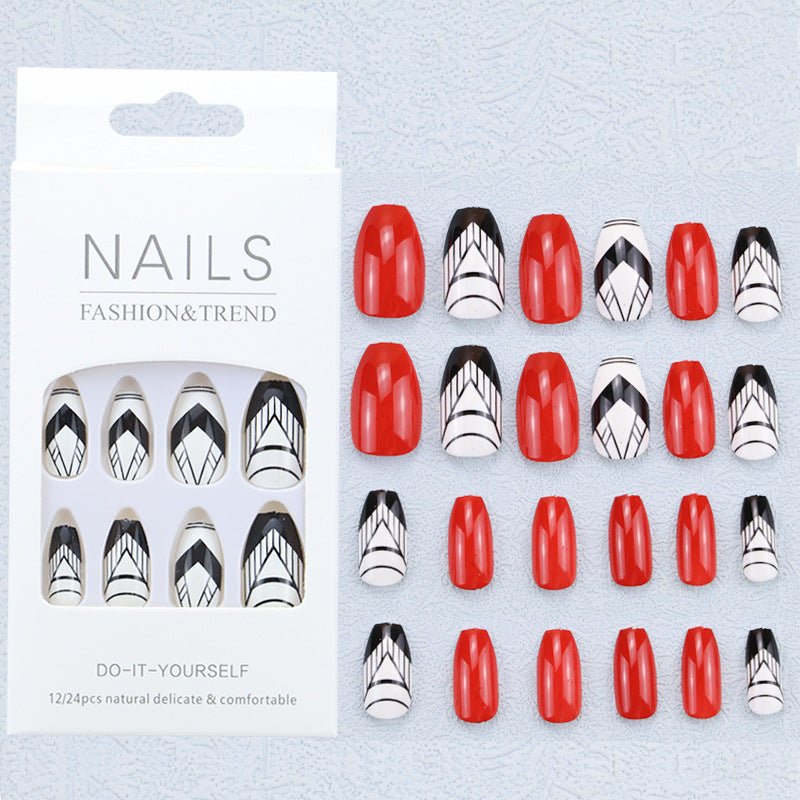 Artistic Graphic Press-On Nail Set Stornfield
