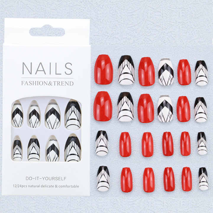 Artistic Graphic Press-On Nail Set Stornfield