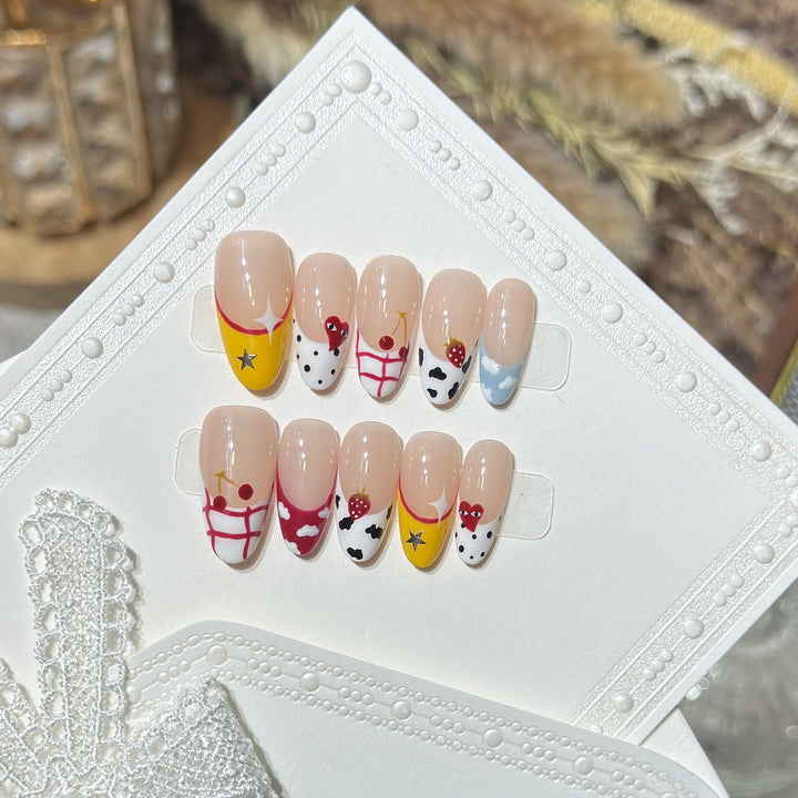 Creative Fruit-Themed Press-On Nail Set Stornfield