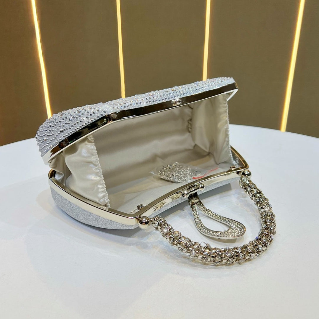 Rhinestone-Embellished Evening Bag