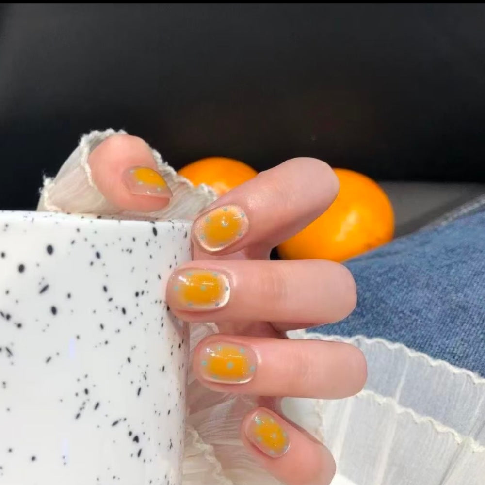 Artistic Fruit-Themed Press-On Nail Set Stornfield