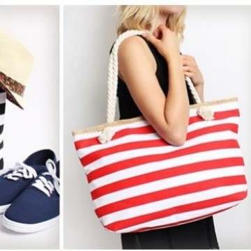 Beach bag with maritime stripe design Stornfield