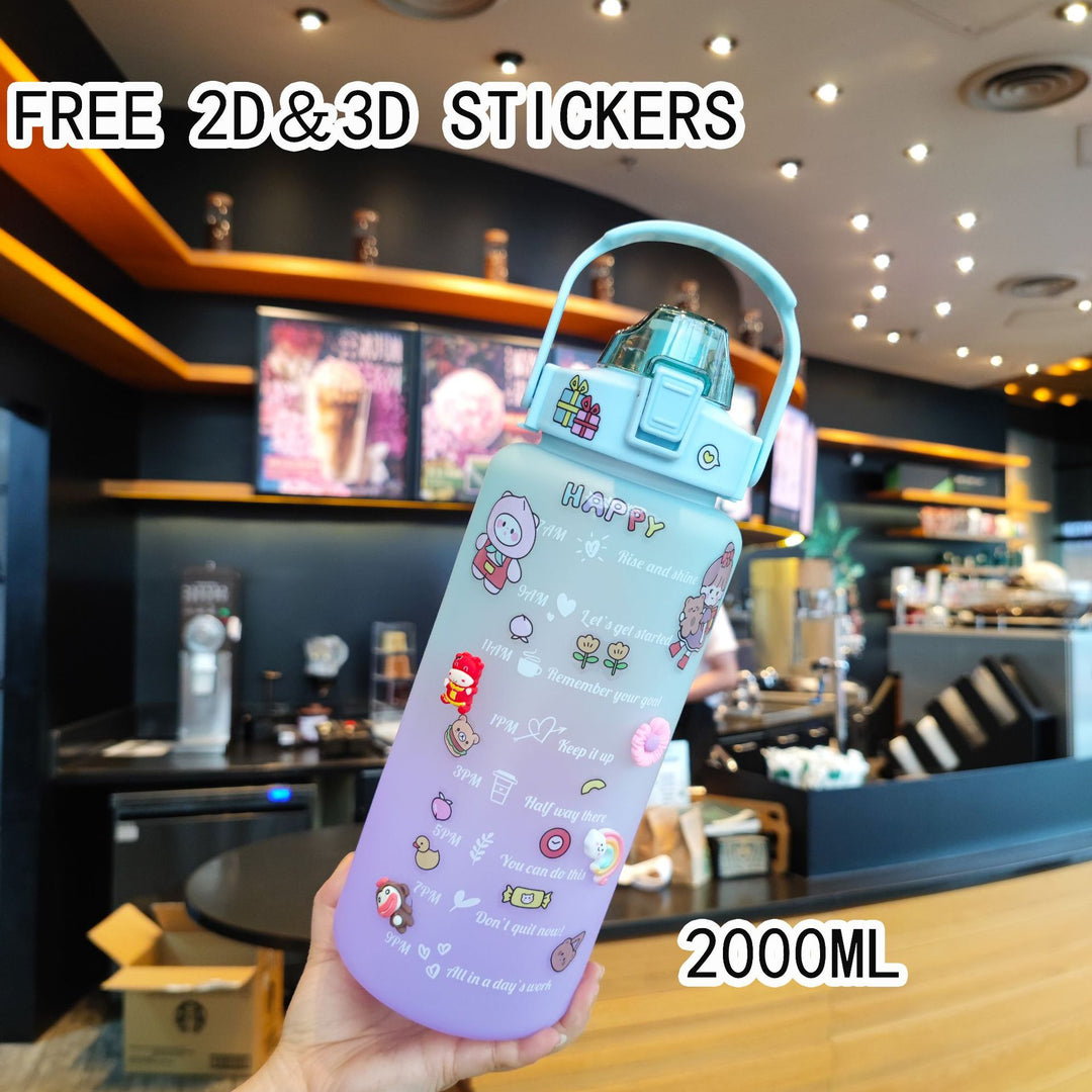 Women's Motivating Water Bottle with Interactive Sticker Set Stornfield