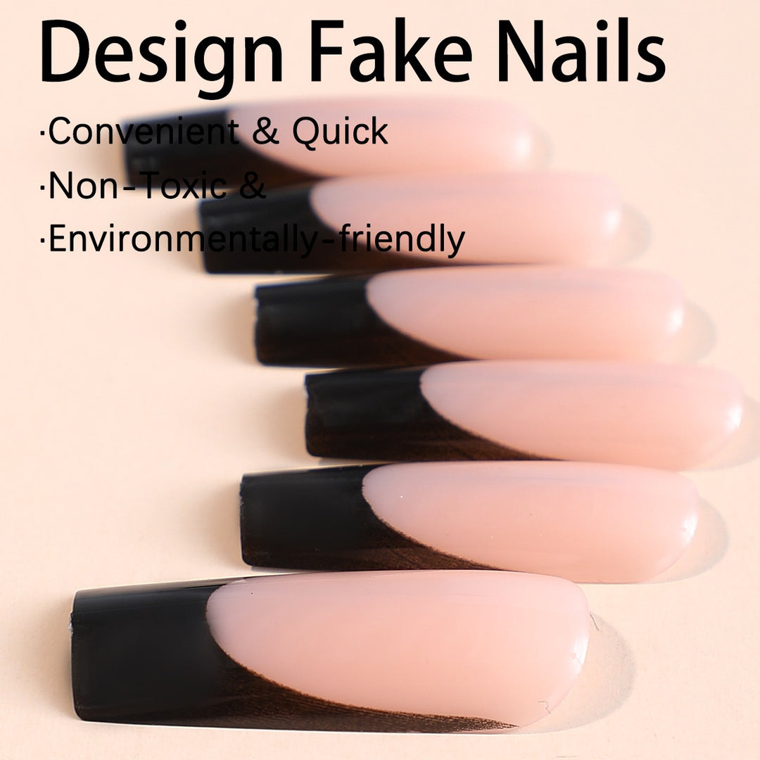 Artificial nail set with elegant ombre design Stornfield