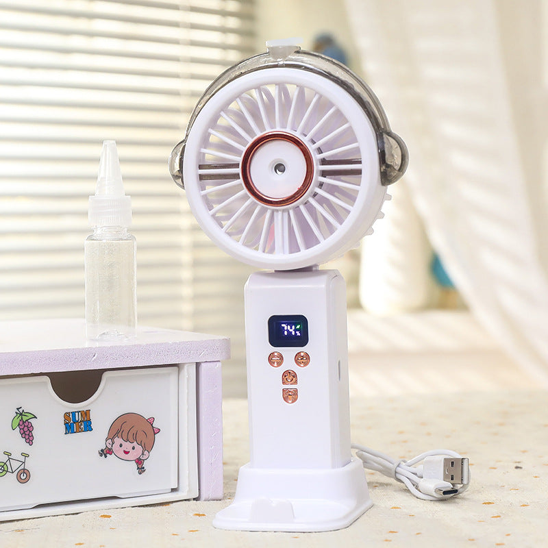 Women Portable Water Sprayer Fan with Digital Control Stornfield