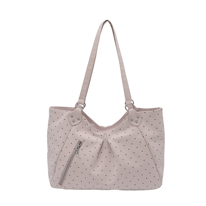 Polka Dot Pattern Shoulder Tote Bag