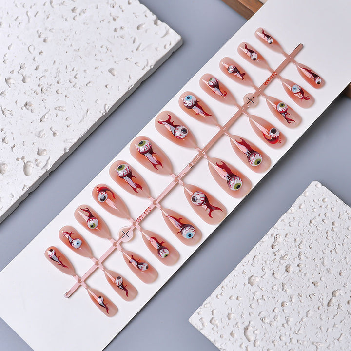 Artistic Vibrant Design Press-On Nail Set Stornfield