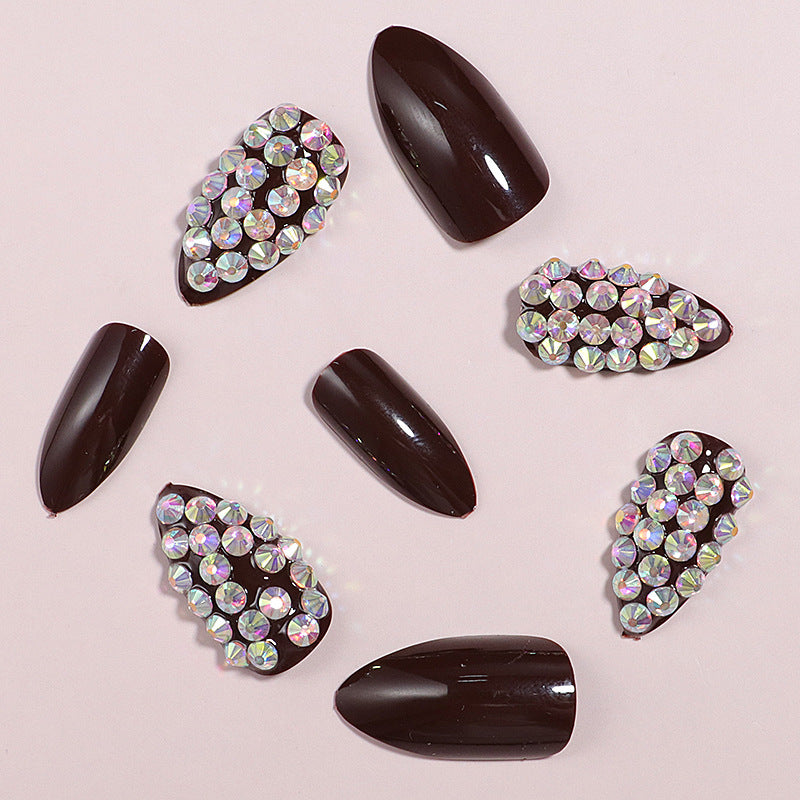 Decorative Rhinestone-Accent Press-On Nails Stornfield