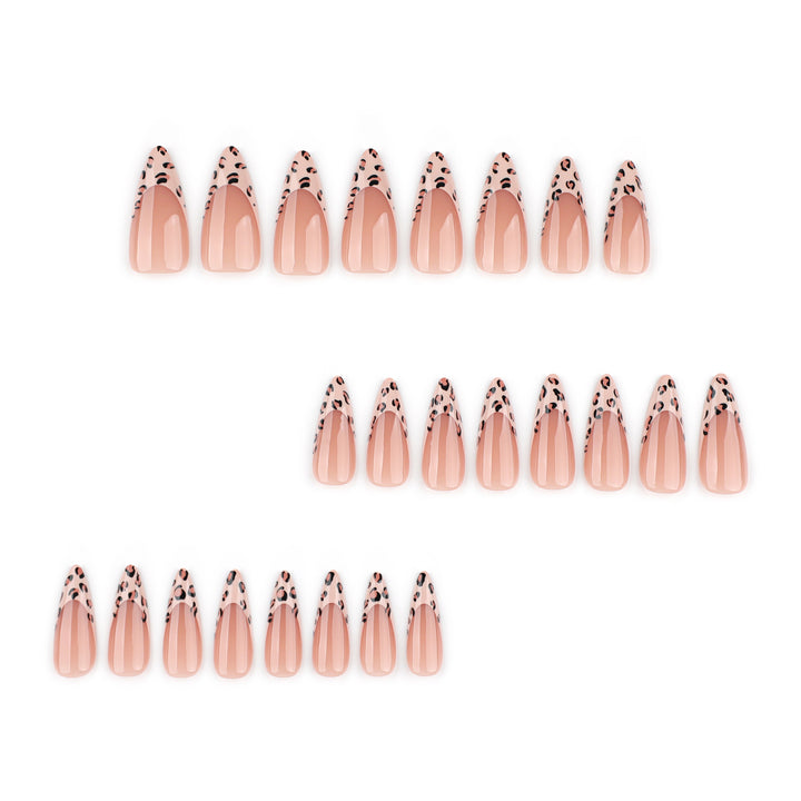 Artistic Stiletto Nails with Animal Pattern Stornfield