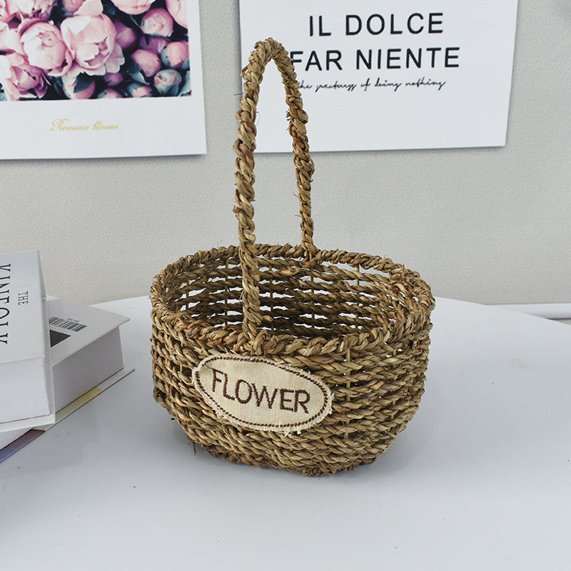 Handwoven Decorative Flower Basket Stornfield