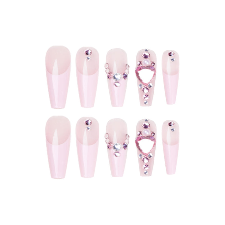 Glamorous nail extensions with glitter embellishments Stornfield