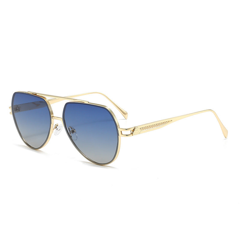 Women's designer sunglasses in a stylish, curved metal frame Stornfield