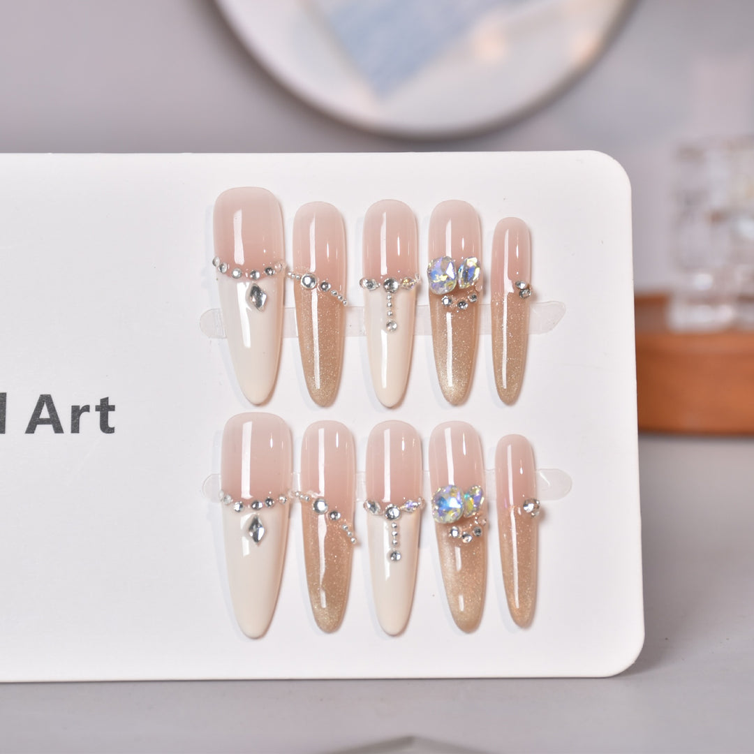 Elegant Decorative Press-On Nail Set Stornfield