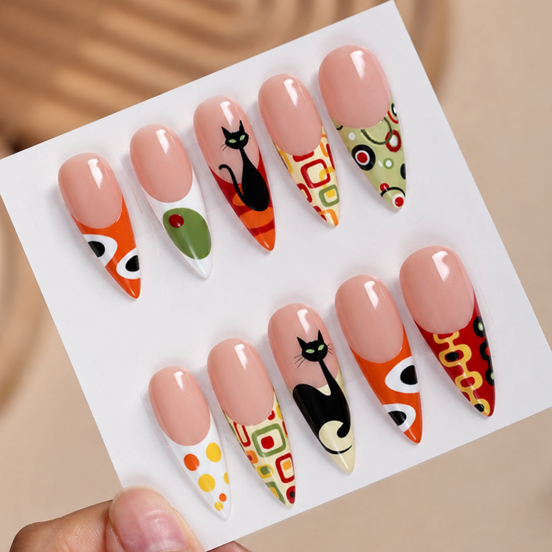 Art nail set with artistic designs Stornfield