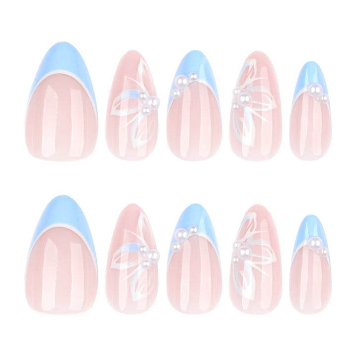 Elegant artificial nails with floral accents and glamorous design Stornfield