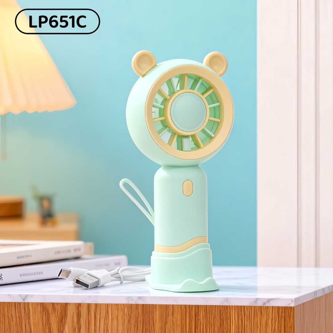 Ladies Portable Mini Handheld Fan with Cat Ears Stornfield