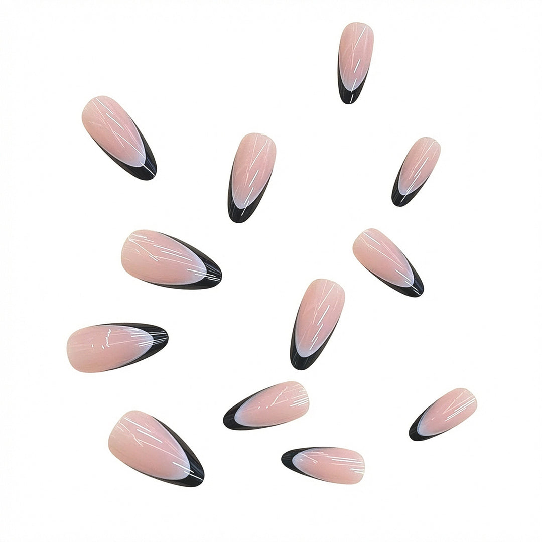 Elegant Leaf-Patterned Press-On Nails Stornfield