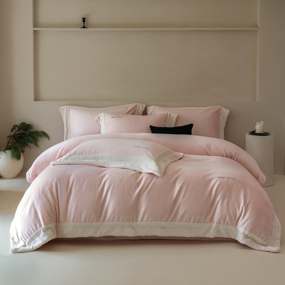 Reversible Stonewashed Cotton-Linen Duvet Cover Set with Oversized Border and Hidden Zipper