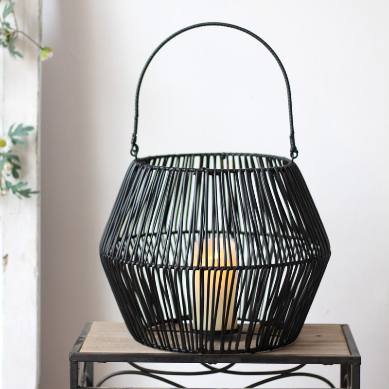 Decorative basket with handle Stornfield
