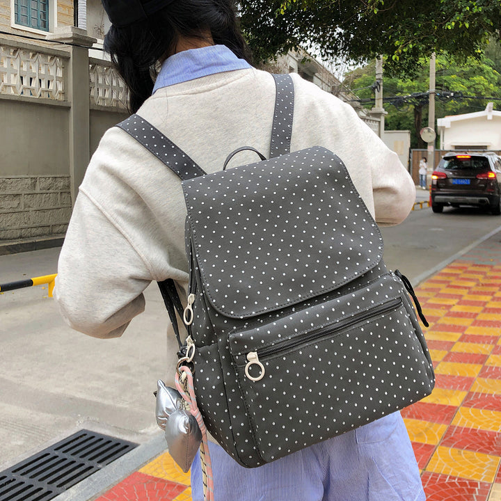 Polka Dot Patterned Backpack