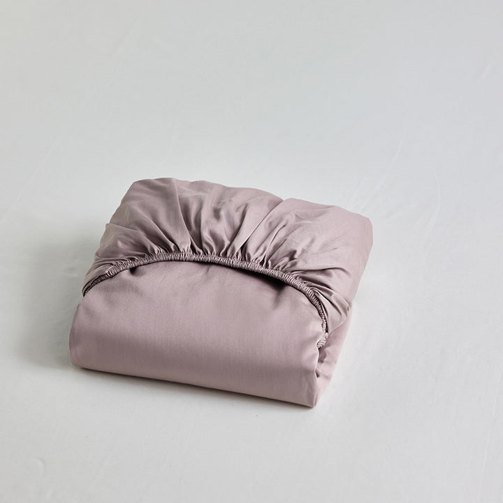 Deep-Pocket Fitted Bed Sheet with All-Around Elastic Cotton-Sateen Fit