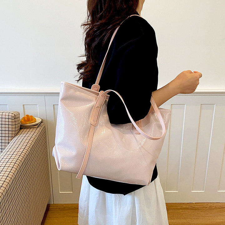 Glossy Patent Leather Tote