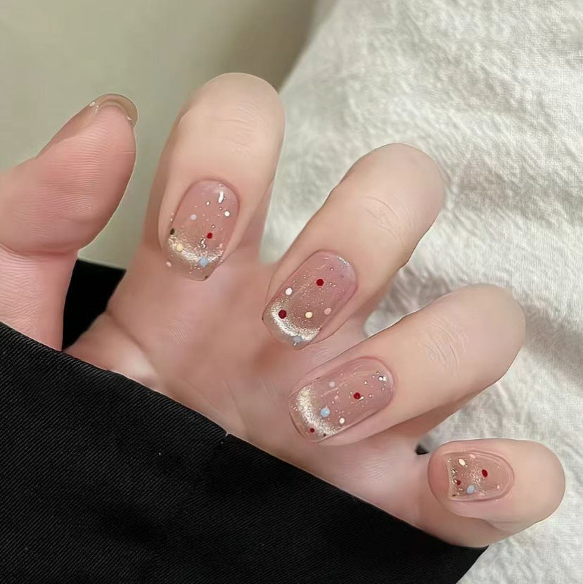 Decorative Glitter French Tip Nail Enhancements Stornfield