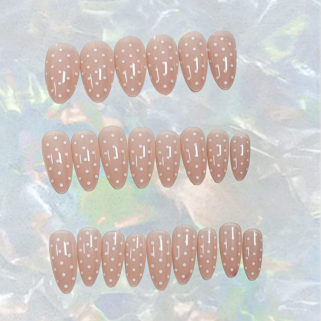 Decorative Polka Dot Press-On Nails Stornfield