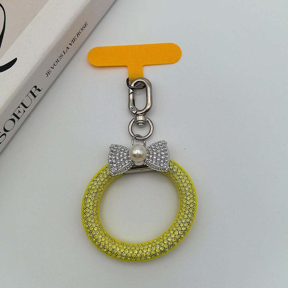 Elegant Rhinestone Bow Keychain Stornfield