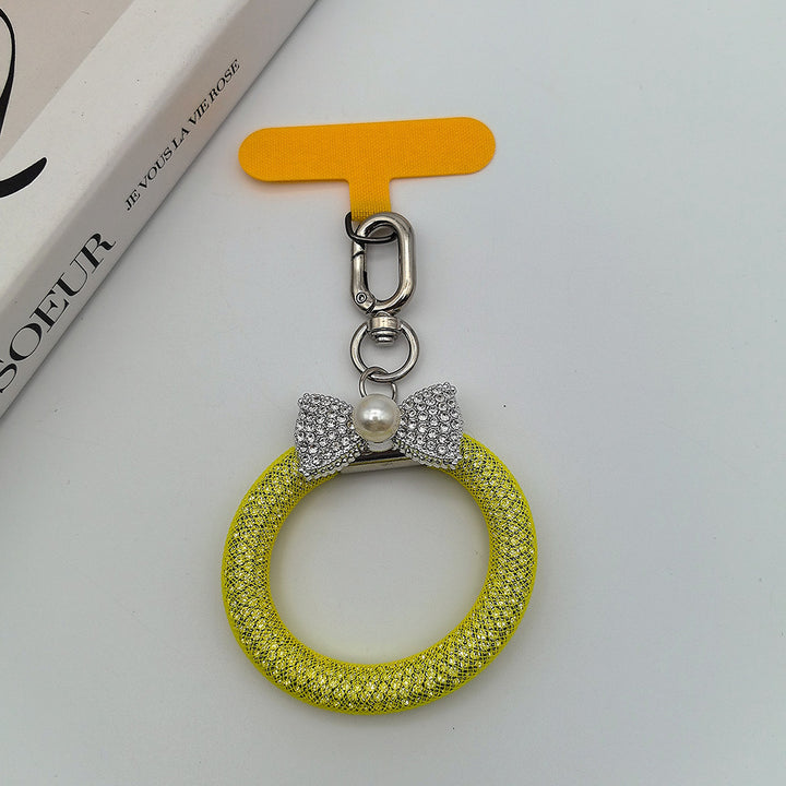 Elegant Rhinestone Bow Keychain Stornfield