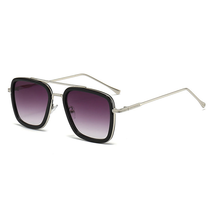 Women's fashionable square sunglasses with glamorous metal frame Stornfield