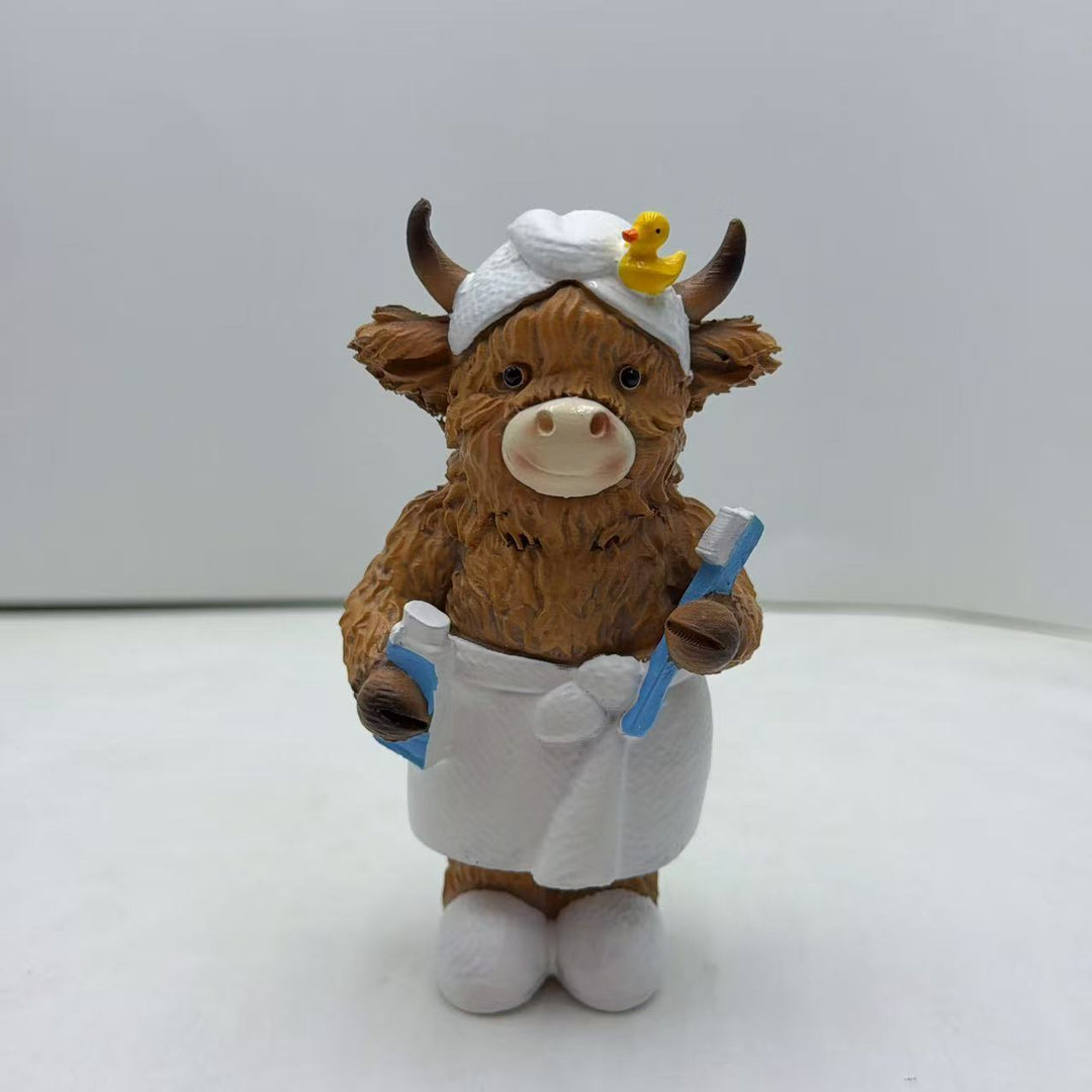 Funny Highland Cattle Bathroom Figure Stornfield