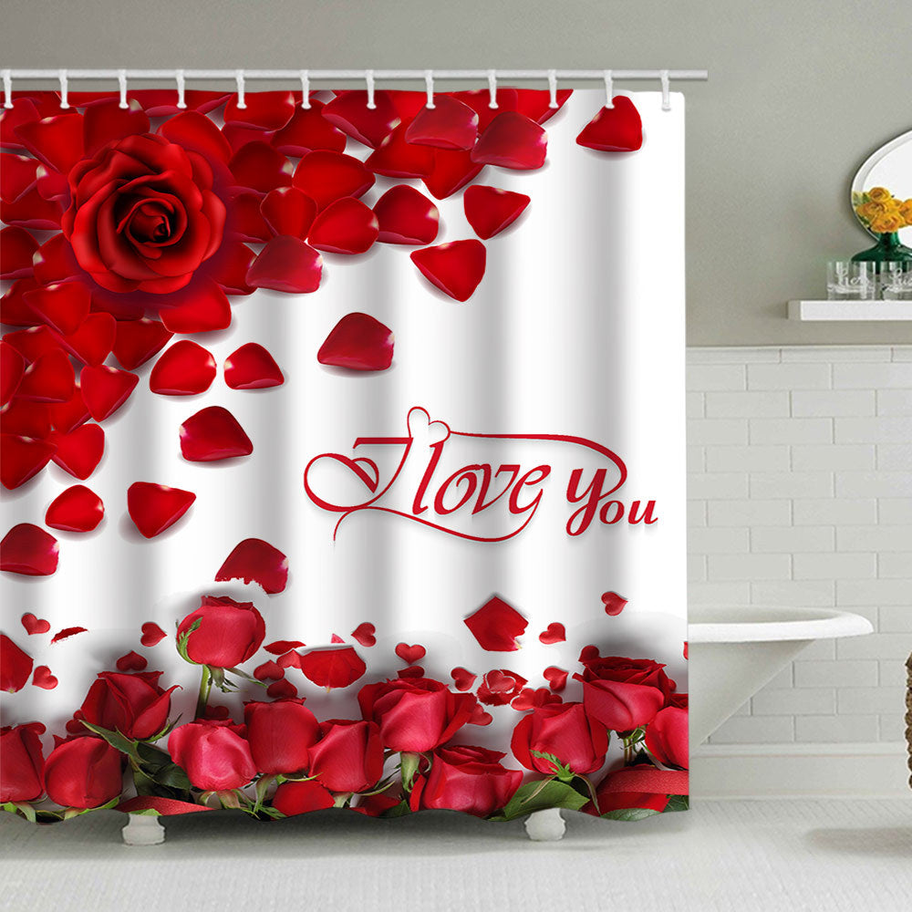 Romantic Floral Swan Shower Curtain Stornfield