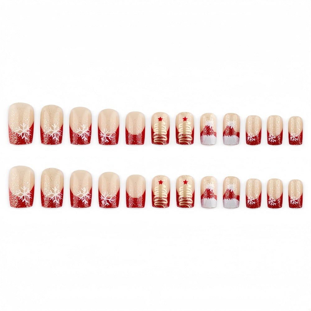 Artificial nails with festive Christmas design Stornfield