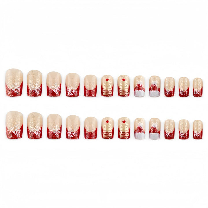 Artificial nails with festive Christmas design Stornfield